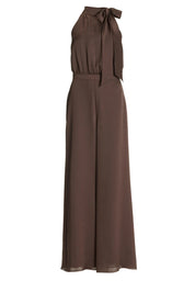 Satin-Jumpsuit mit Schluppe