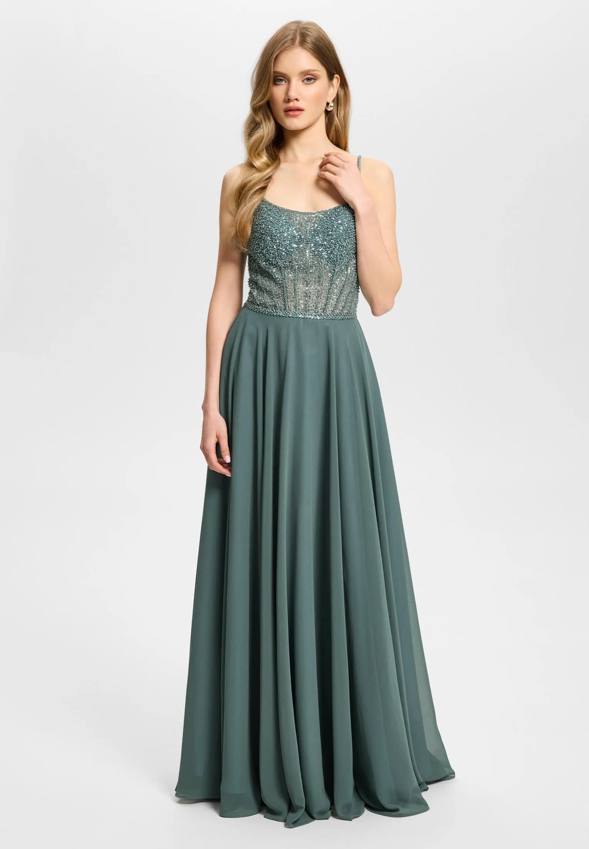 Abendkleid Maxi mit Pailletten