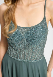 Abendkleid Maxi mit Pailletten