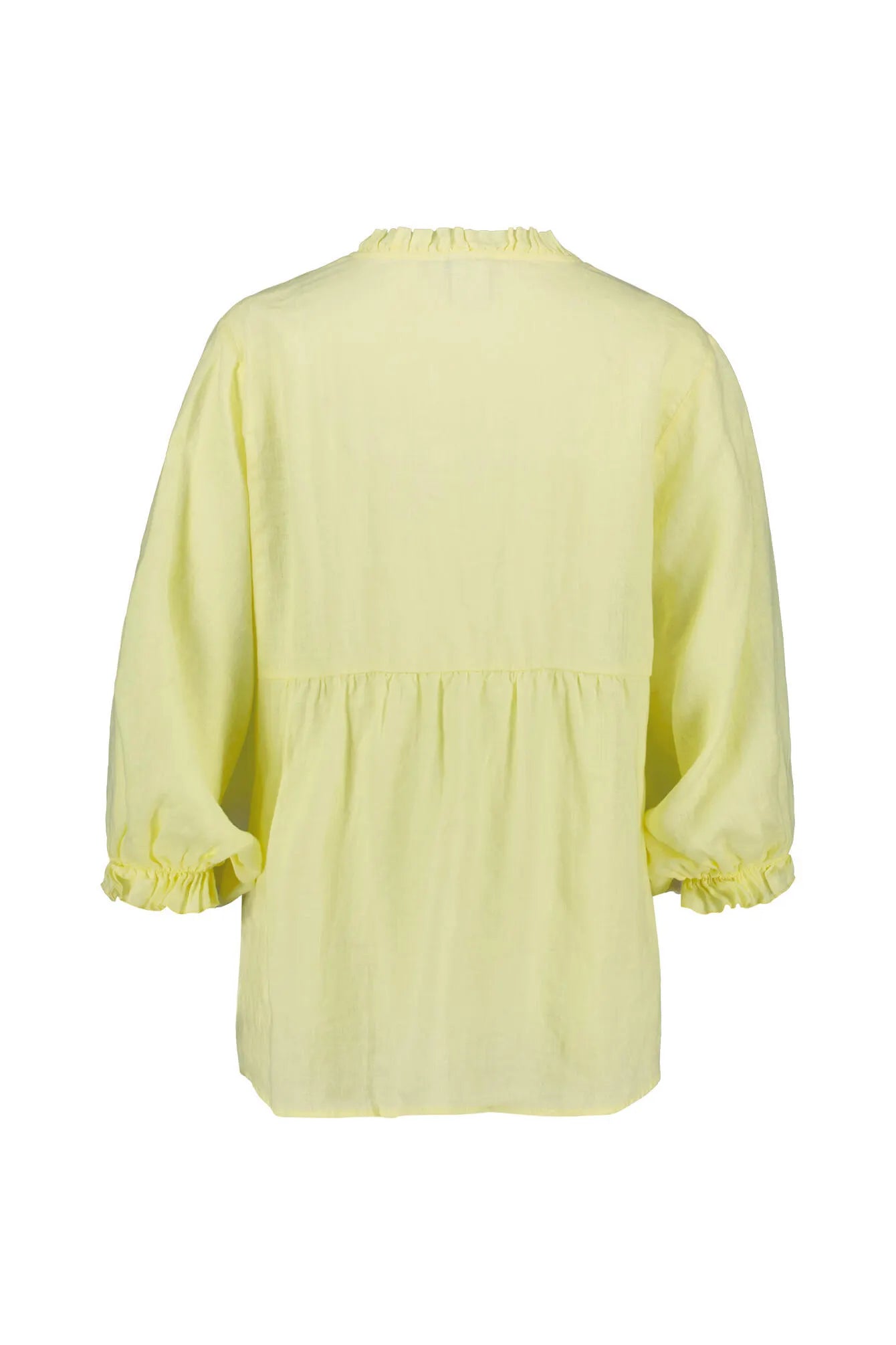 Leinenbluse mit Ballonärmeln