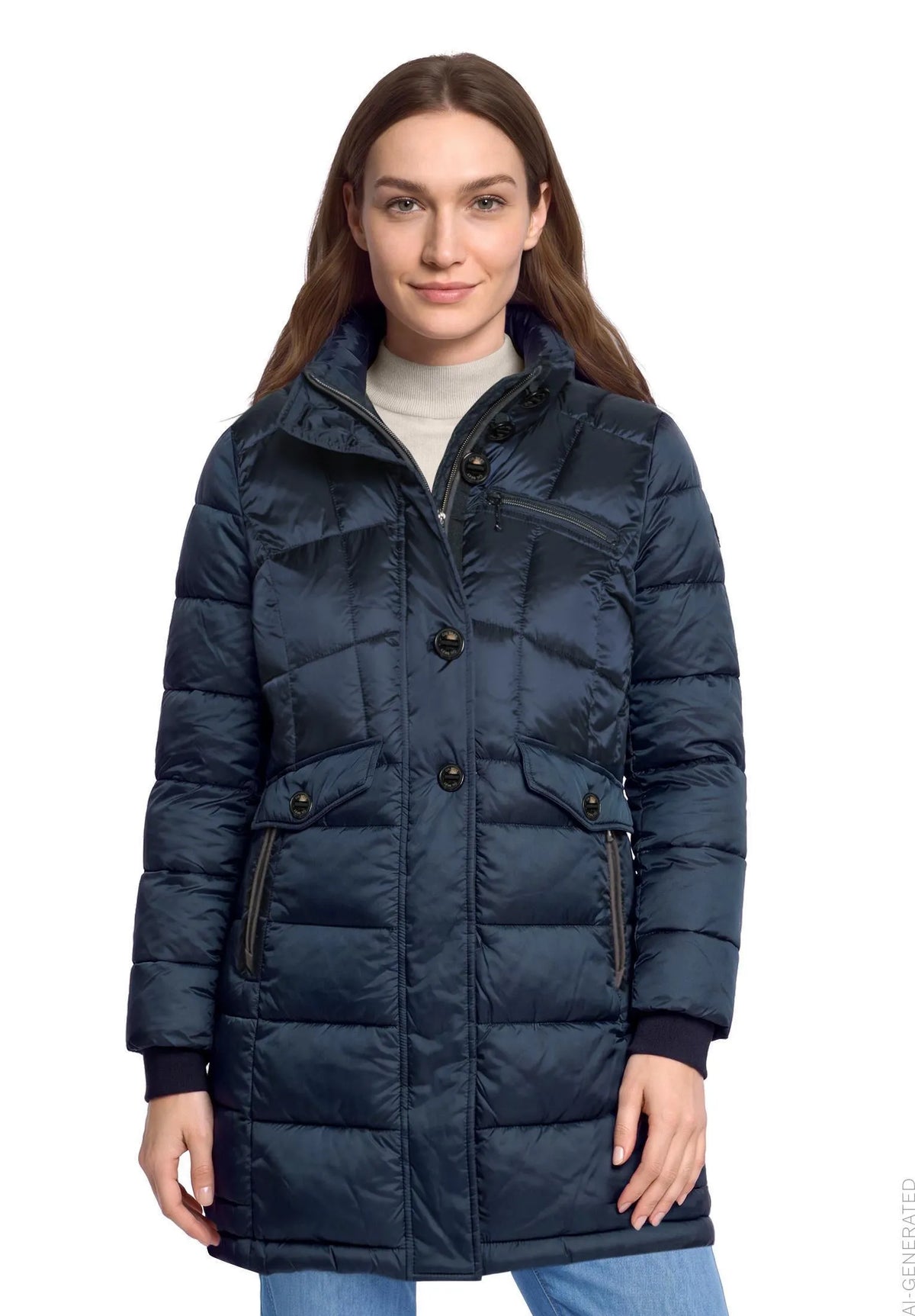 Winterjacke mit abnehmbarer Kapuze