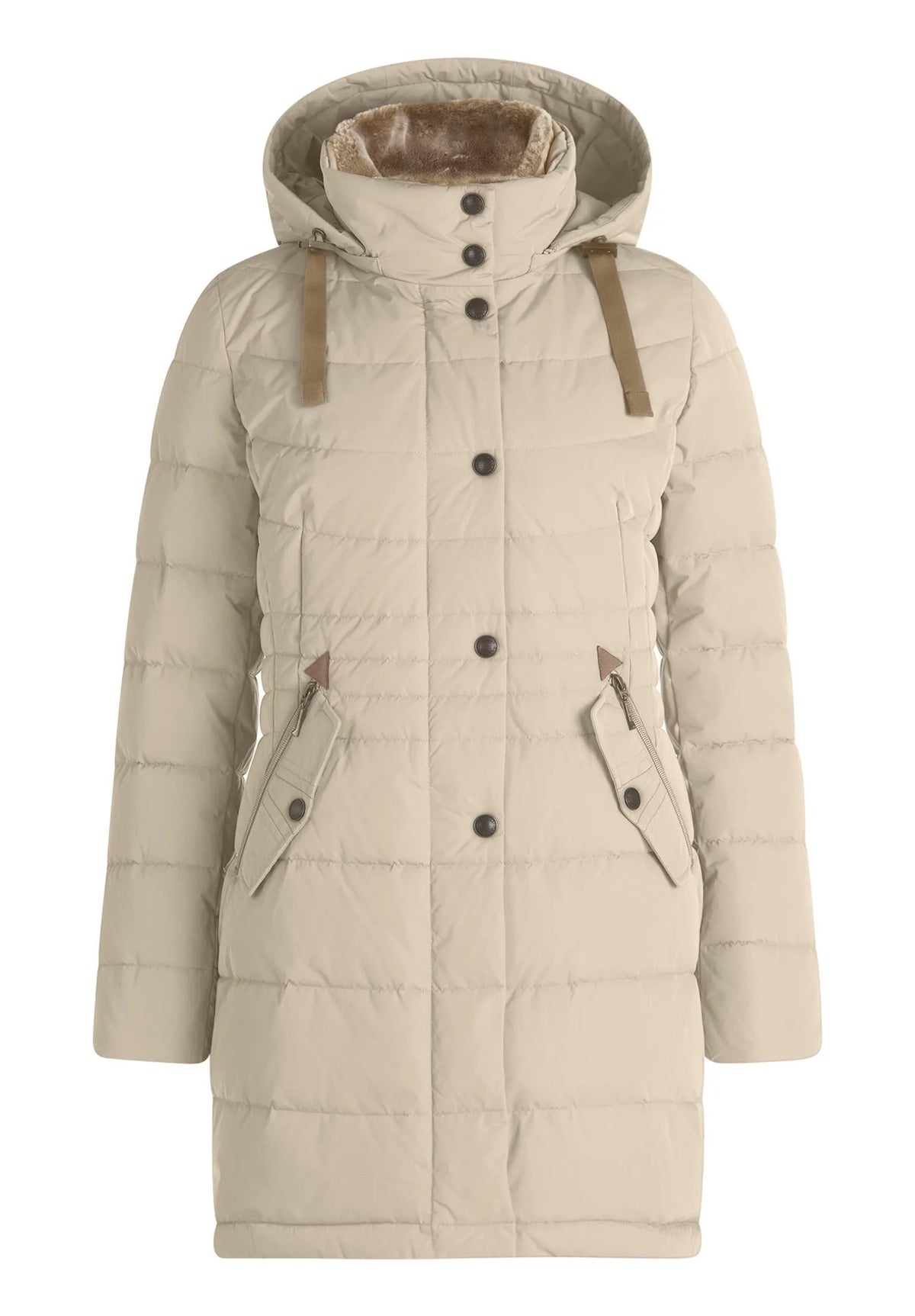 Steppmantel mit abnehmbarer Kapuze