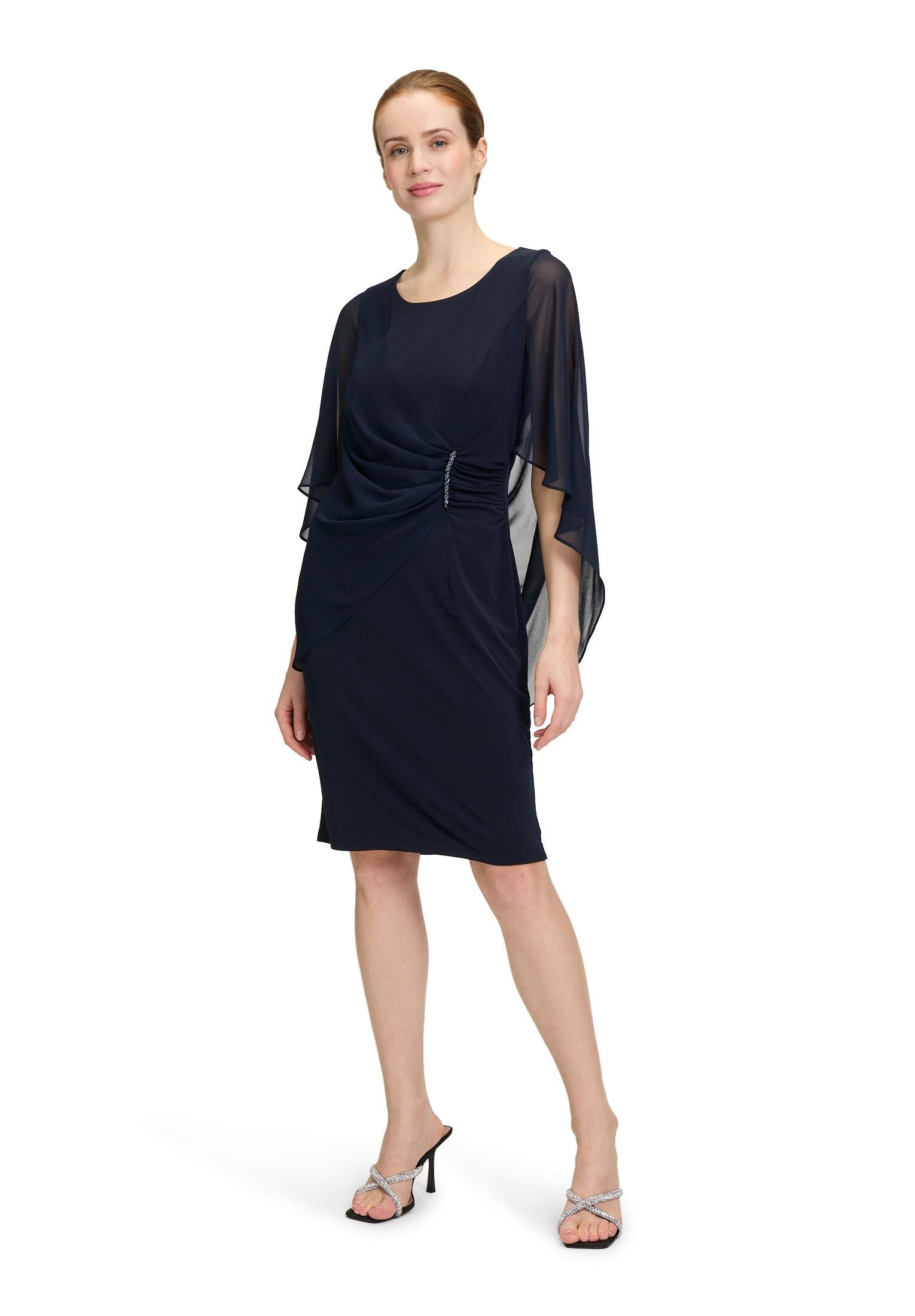Cocktailkleid Midi mit Volantärmeln
