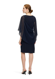 Cocktailkleid Midi mit Volantärmeln
