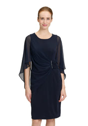 Cocktailkleid Midi mit Volantärmeln