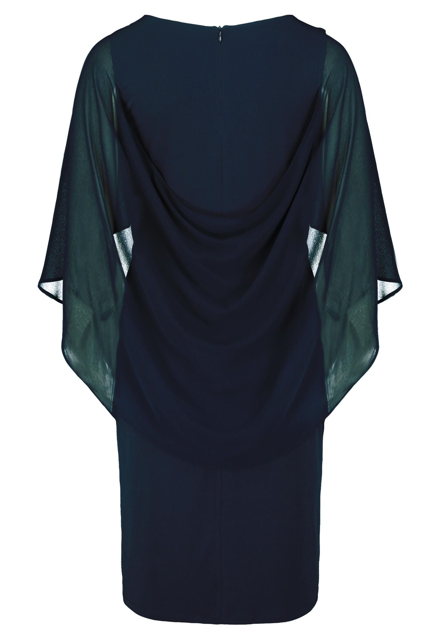 Cocktailkleid Midi mit Volantärmeln