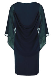 Cocktailkleid Midi mit Volantärmeln