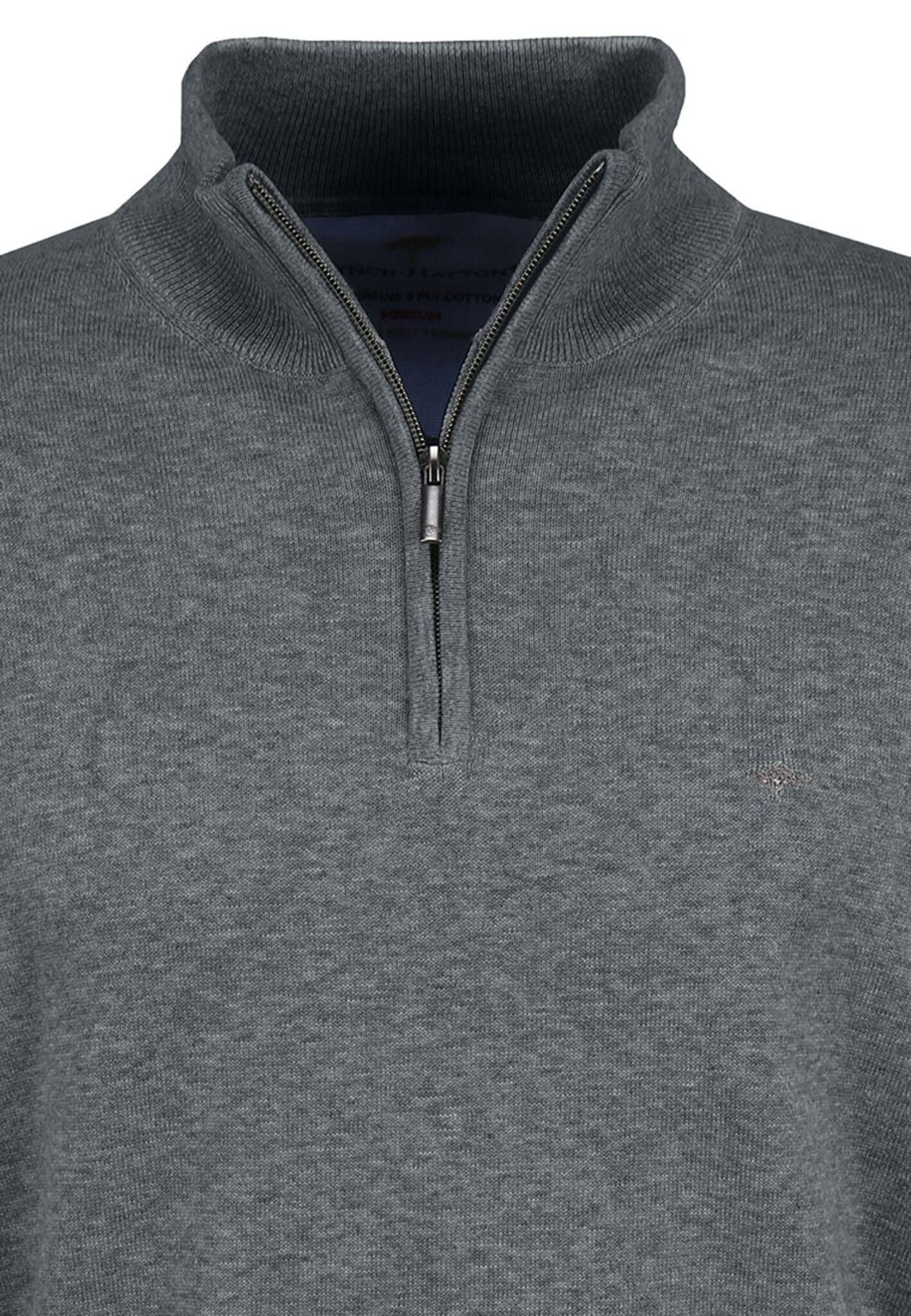 Pullover mit Zip Kragen