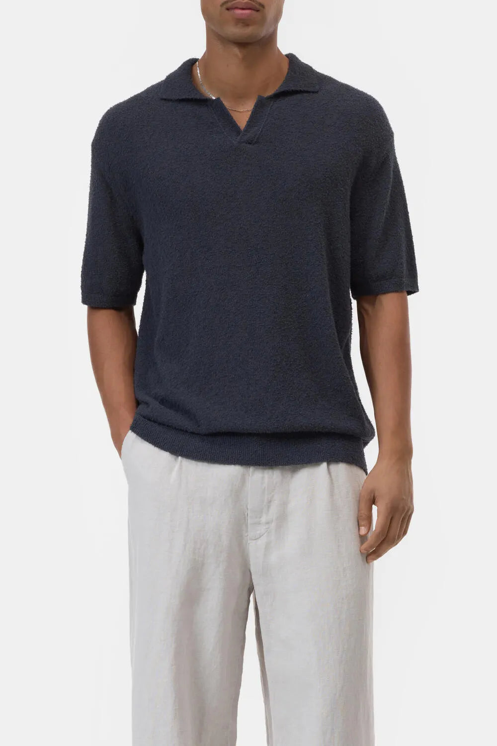 Poloshirt aus Bouclé
