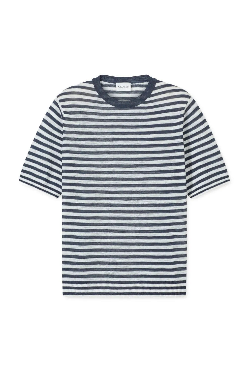 T-Shirt gestreift aus Leinenmix