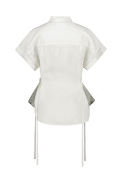 Bluse aus Leinenmix