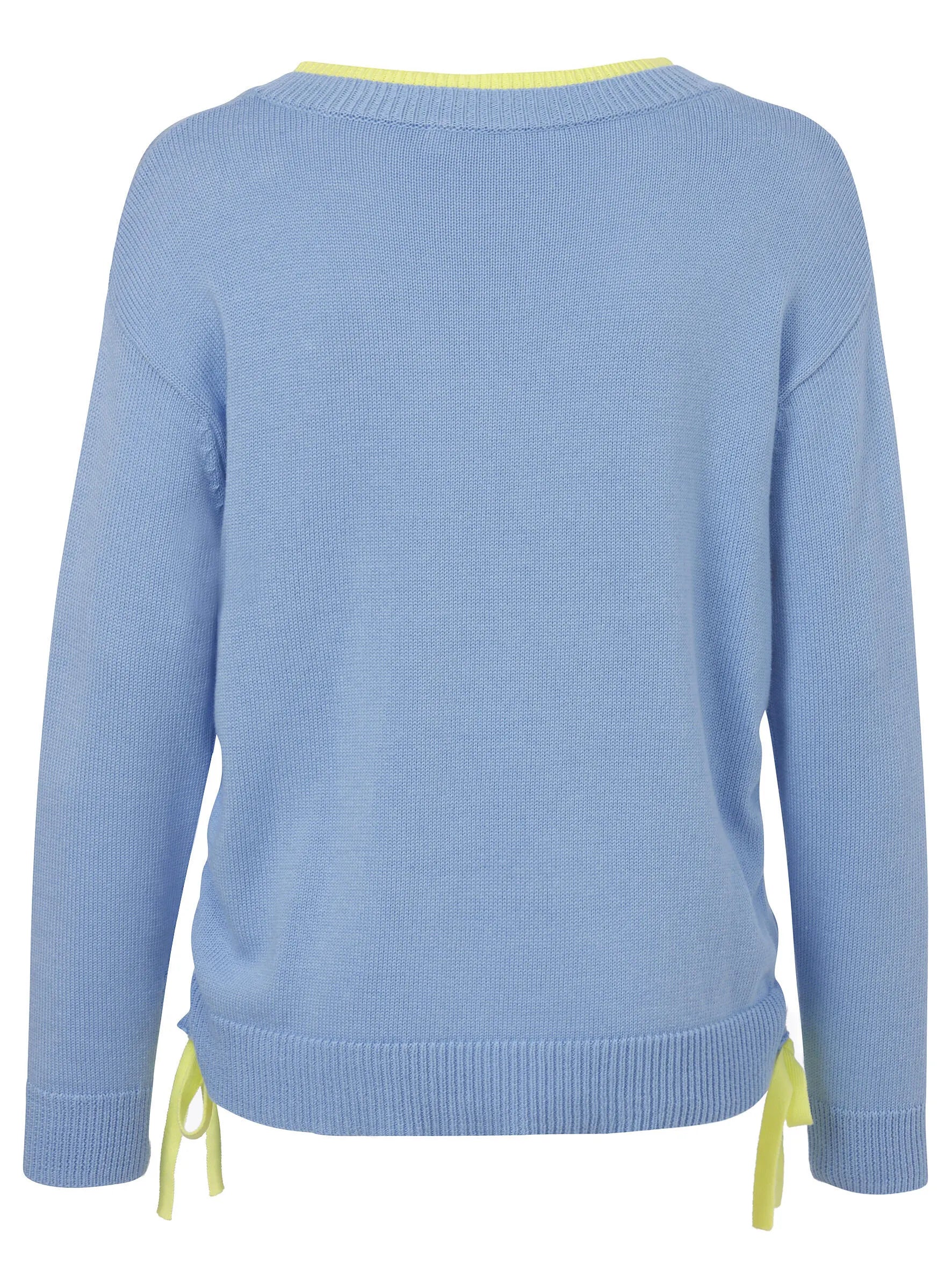 Strickpullover aus Baumwollmix mit Brosche