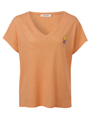 T-Shirt aus Leinenmix