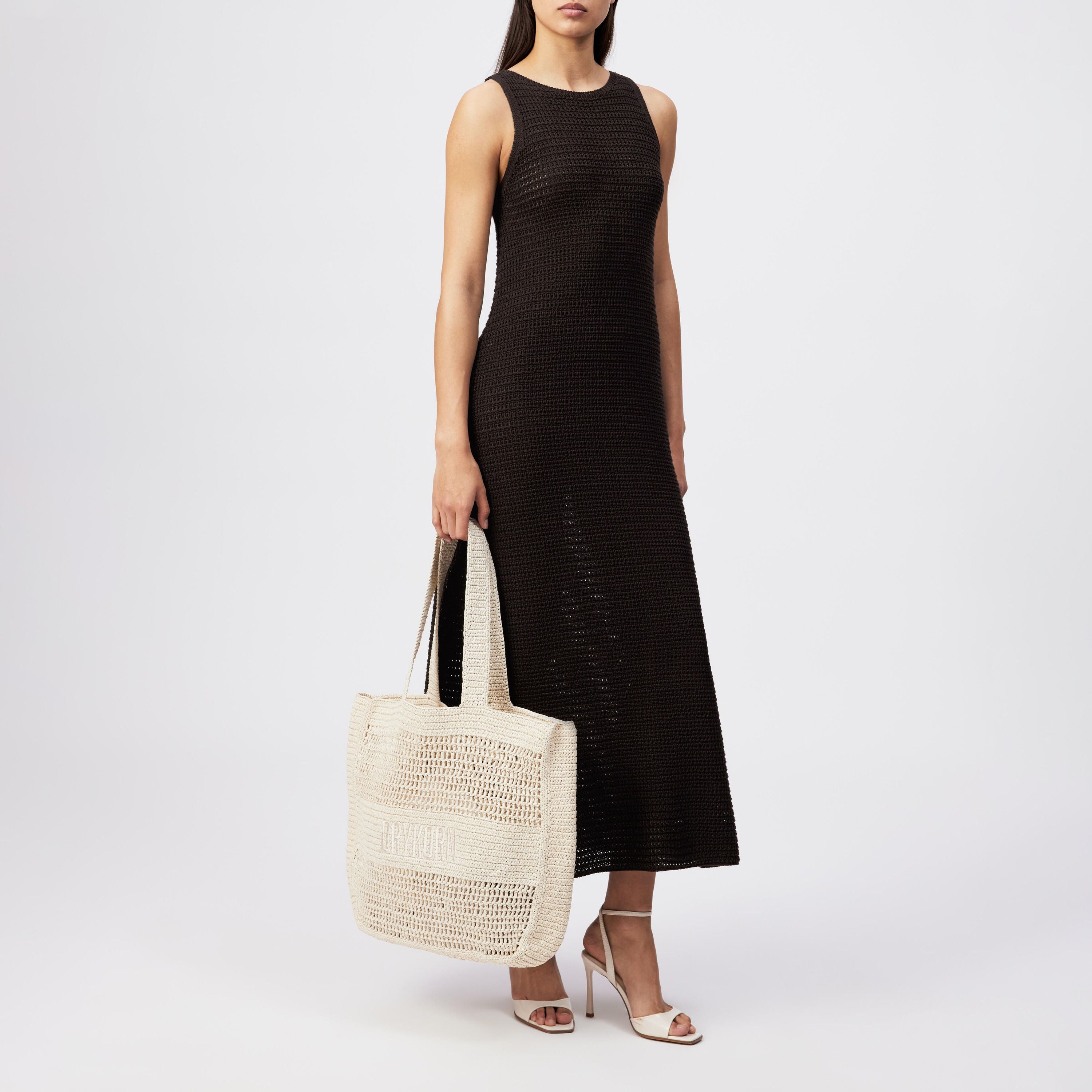 Strickkleid Maxi aus Baumwolle