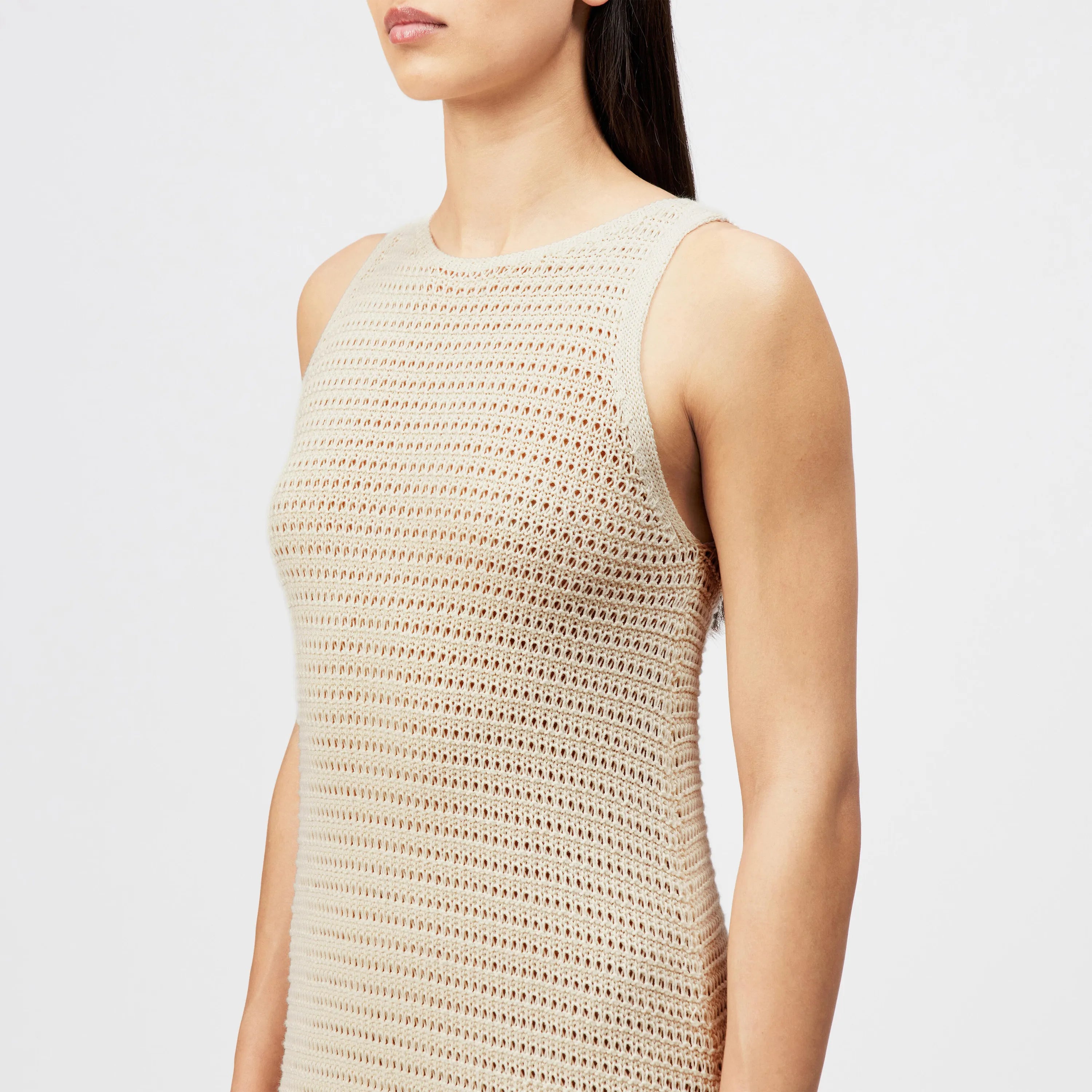 Strickkleid Maxi aus Baumwolle