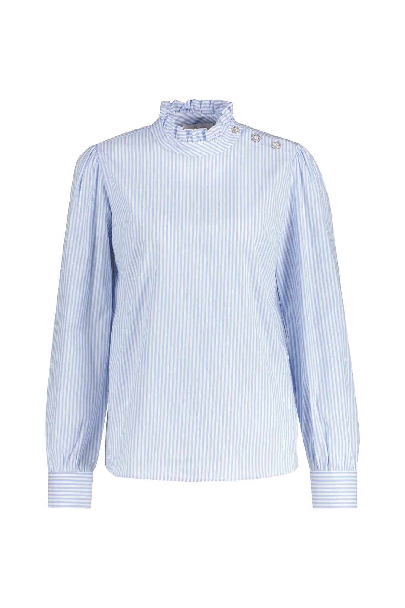 Bluse mit Rüschenkragen
