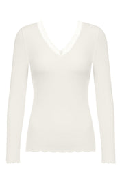 Langarmshirt aus Rippstrick