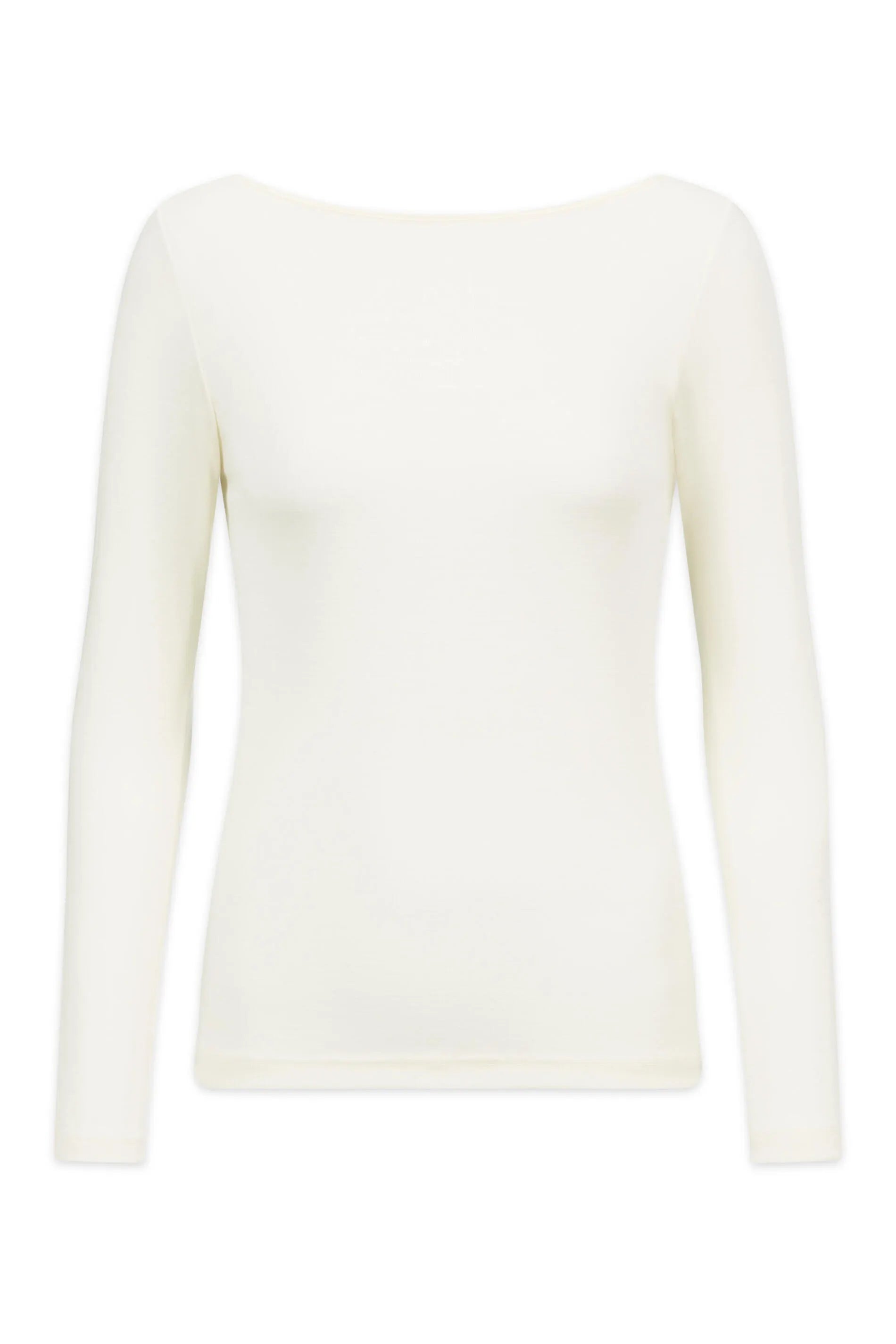 Langarmshirt aus Schurwoll-Seide-Mix