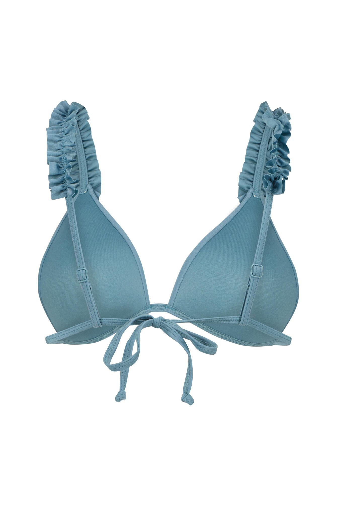 Triangel-Bikini-Top mit Rüschen