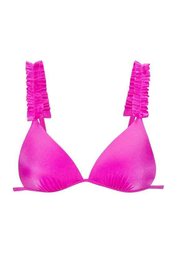 Triangel-Bikini-Top mit Rüschen