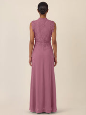 Abendkleid Maxi mit Stehkragen