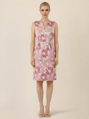 Etuikleid Mini mit floralem Jacquard