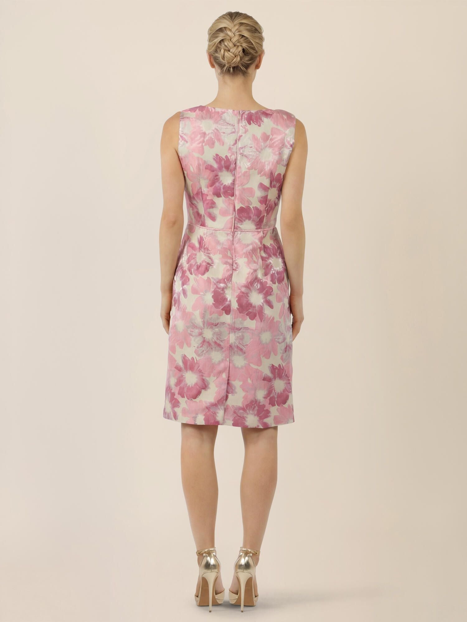 Etuikleid Mini mit floralem Jacquard