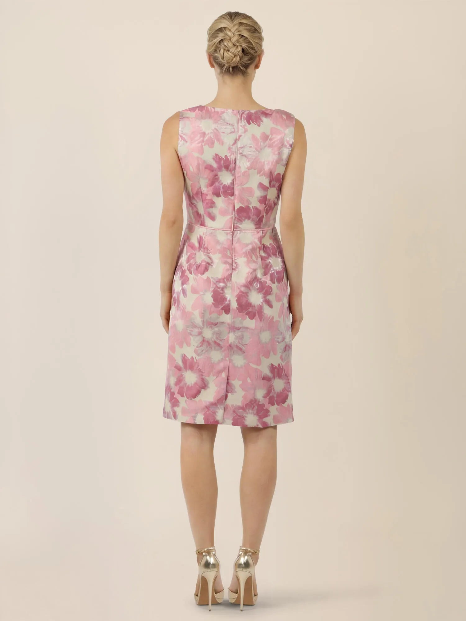 Etuikleid Mini mit floralem Jacquard