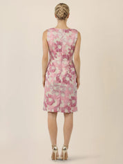 Etuikleid Mini mit floralem Jacquard