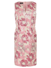 Etuikleid Mini mit floralem Jacquard