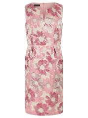 Etuikleid Mini mit floralem Jacquard