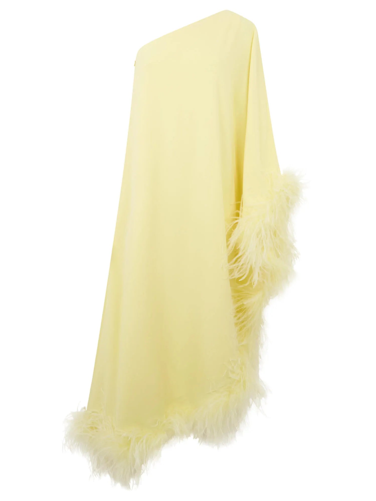 Abendkleid Maxi mit Federsaum