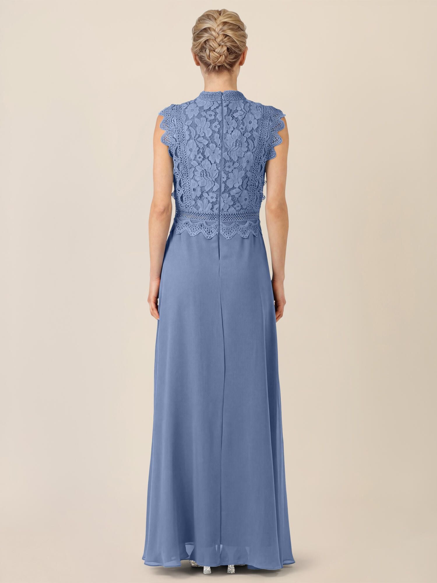 Abendkleid Maxi mit Stehkragen