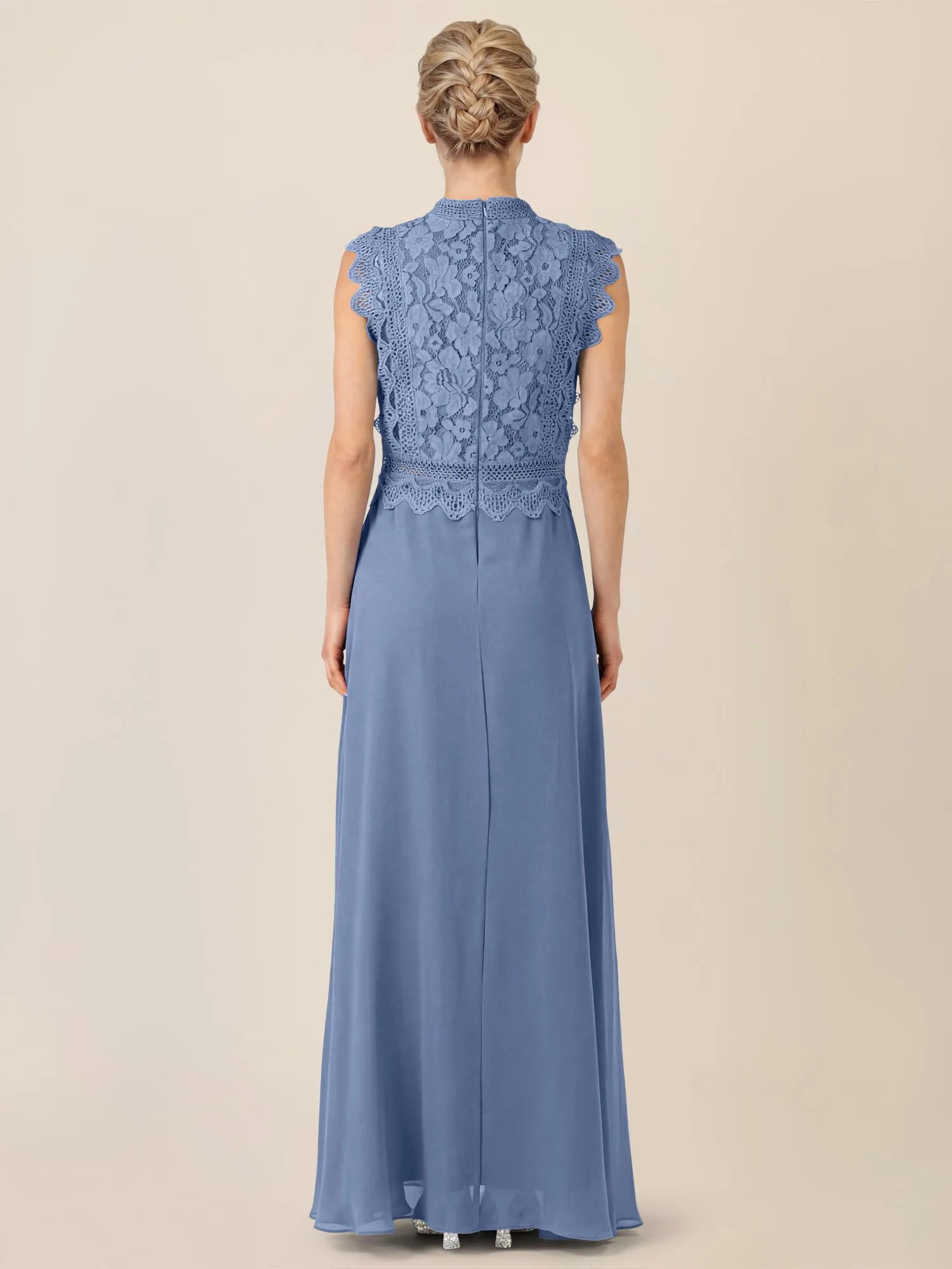 Abendkleid Maxi mit Stehkragen