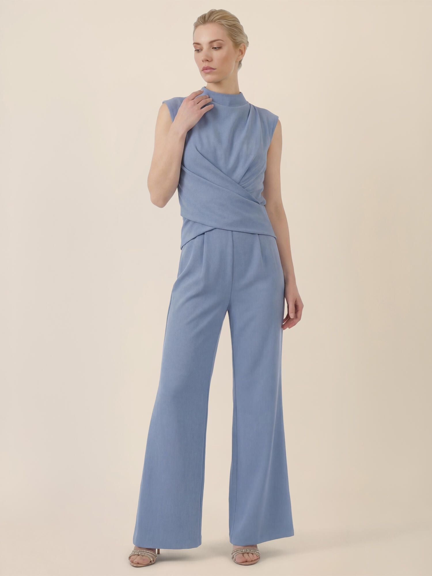 Jumpsuit Maxi mit Stehkragen