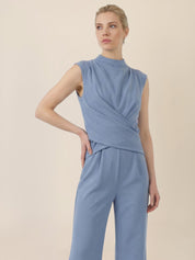 Jumpsuit Maxi mit Stehkragen