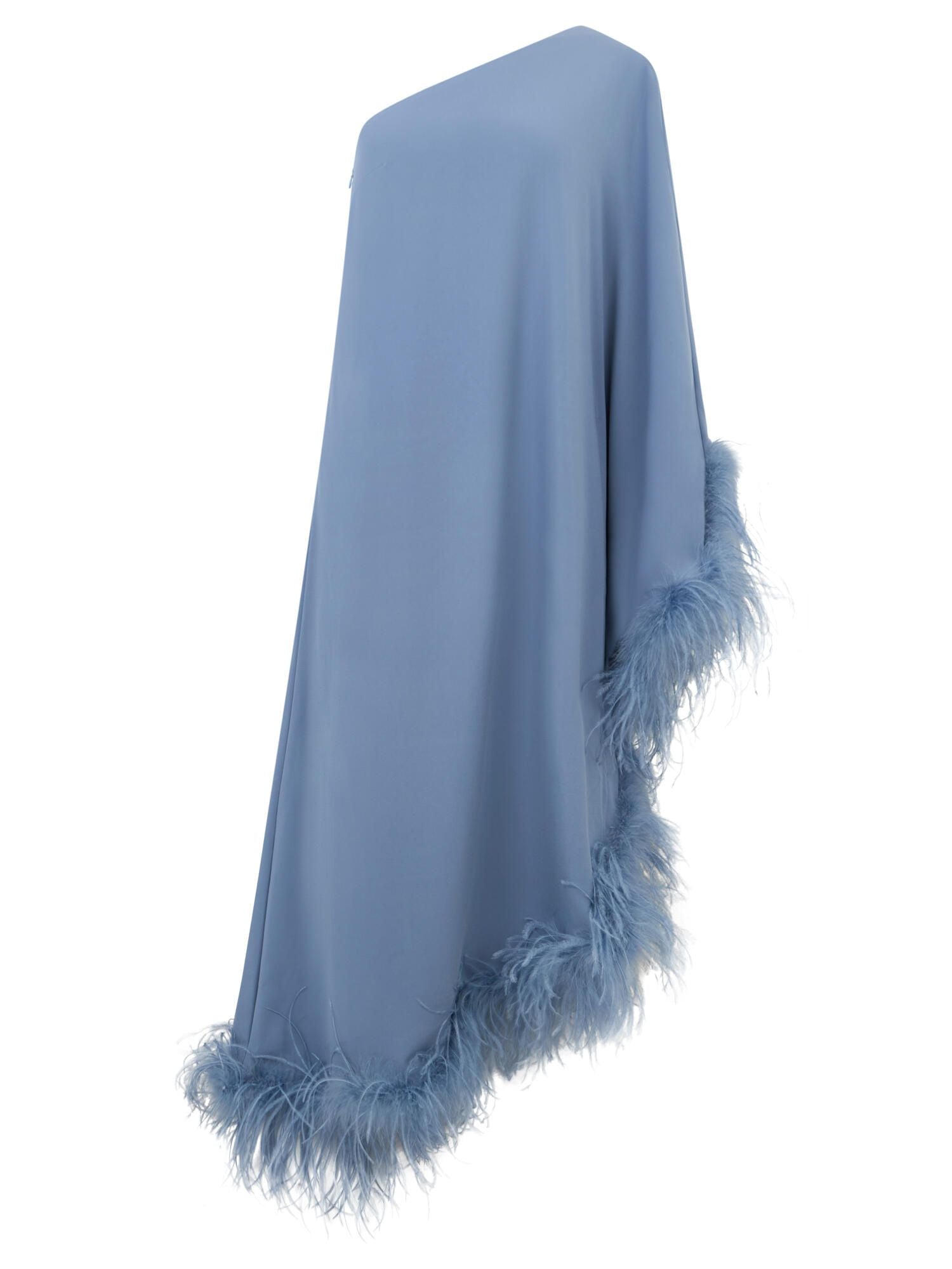 Abendkleid Maxi mit Federsaum