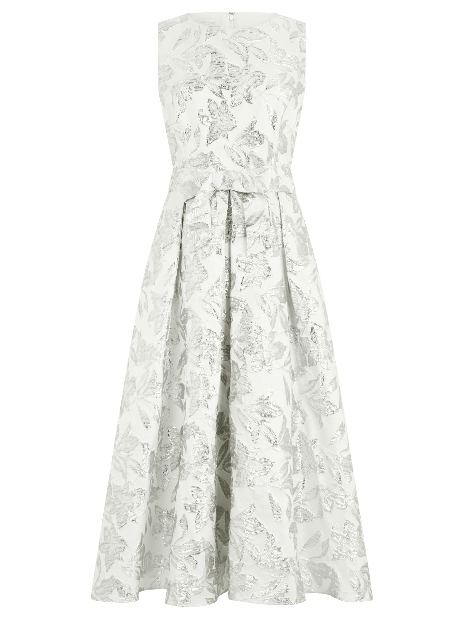Abendkleid Midi mit schimmerndem Strukturmuster