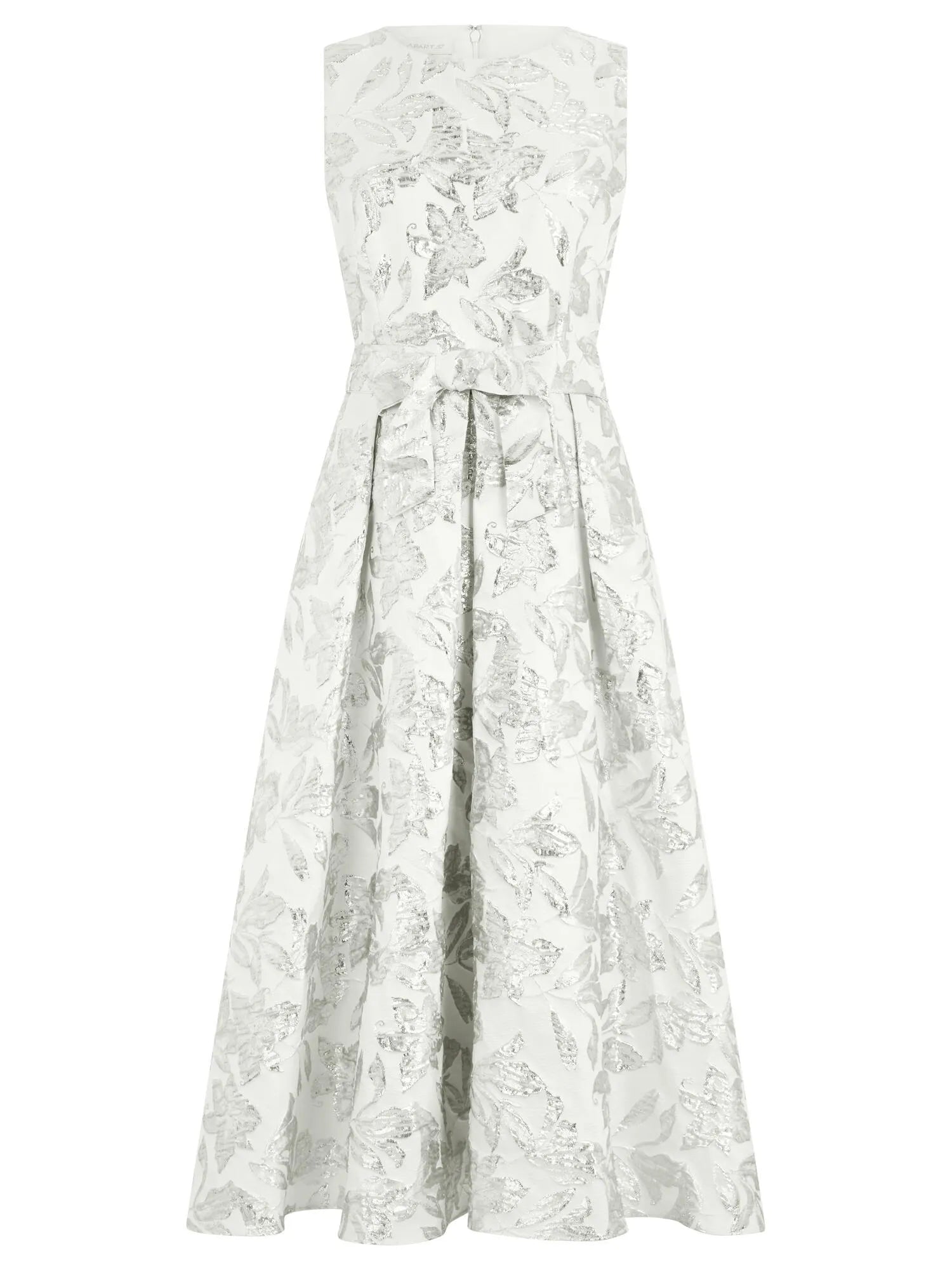 Abendkleid Midi mit schimmerndem Strukturmuster