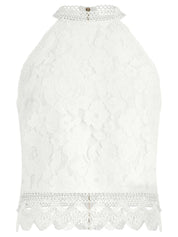 Spitzentop aus Baumwollmix
