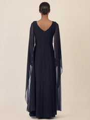 Abendkleid Maxi mit Cape