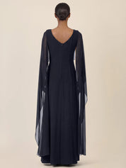 Abendkleid Maxi mit Cape
