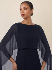 Abendkleid Maxi mit Cape