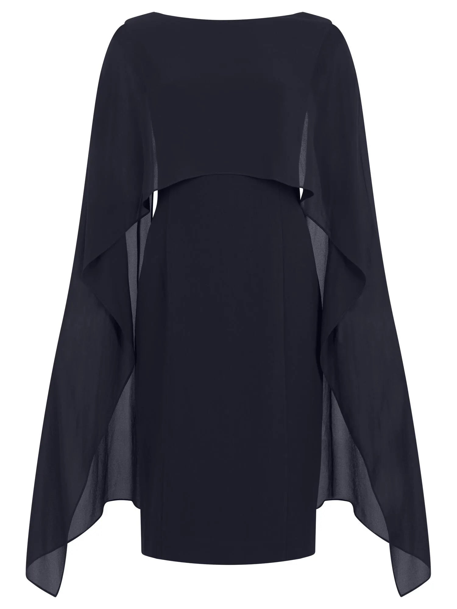 Etuikleid Mini mit Chiffonstola
