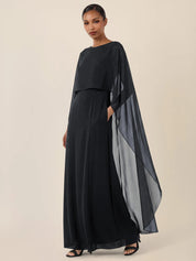 Abendkleid Maxi mit Cape