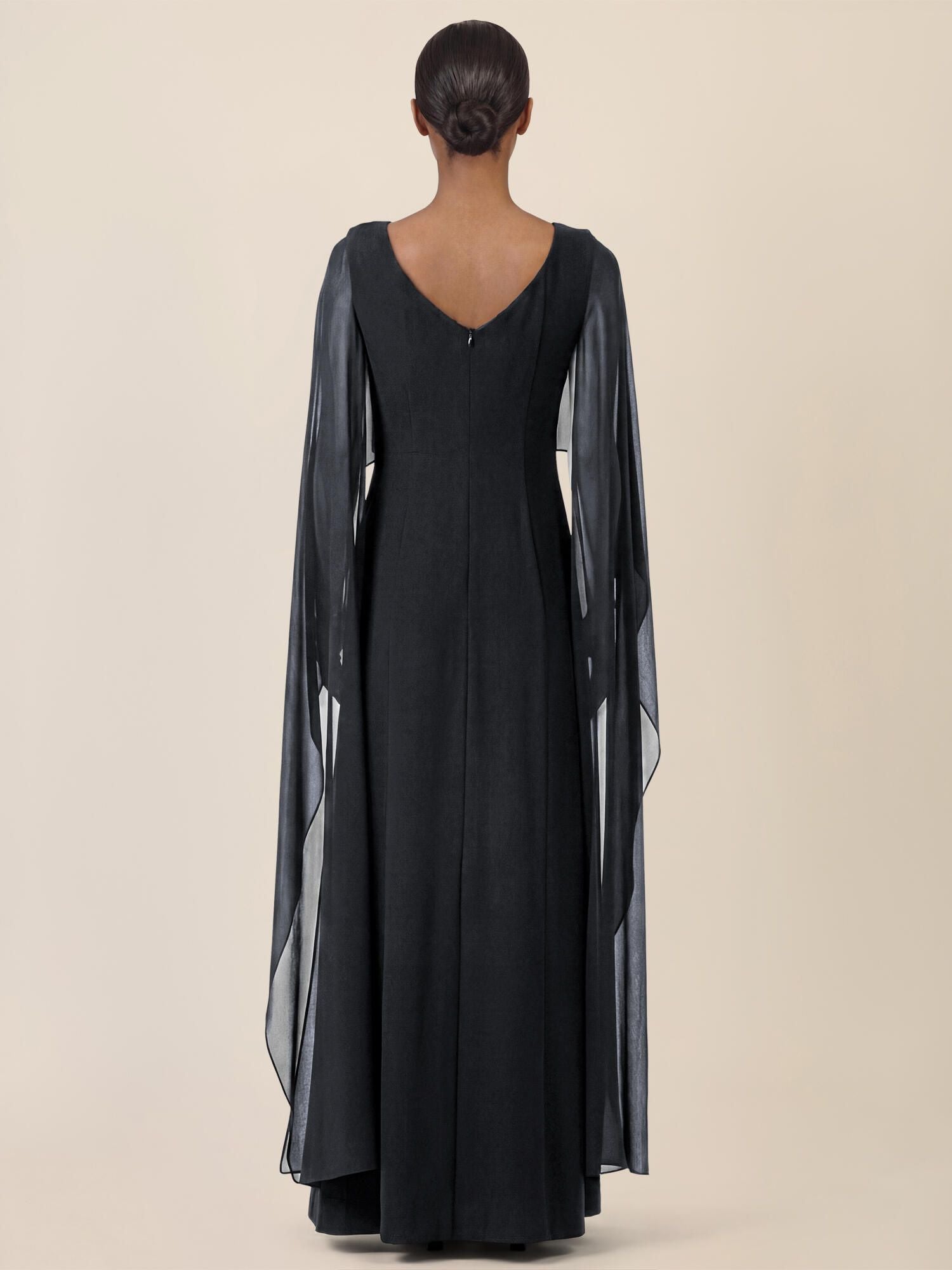 Abendkleid Maxi mit Cape