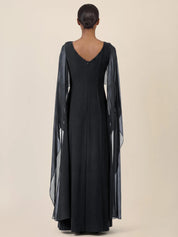 Abendkleid Maxi mit Cape
