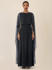 Abendkleid Maxi mit Cape