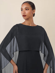 Abendkleid Maxi mit Cape