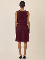 Plisseekleid Midi aus Chiffon